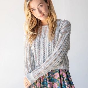 Natural Life Cropped Shimmer Sweater size Medium NEW with tags.